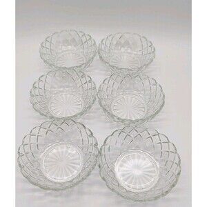 6 Anchor Hiking Waterford Waffle Berry Bowls Dessert Ice Cream